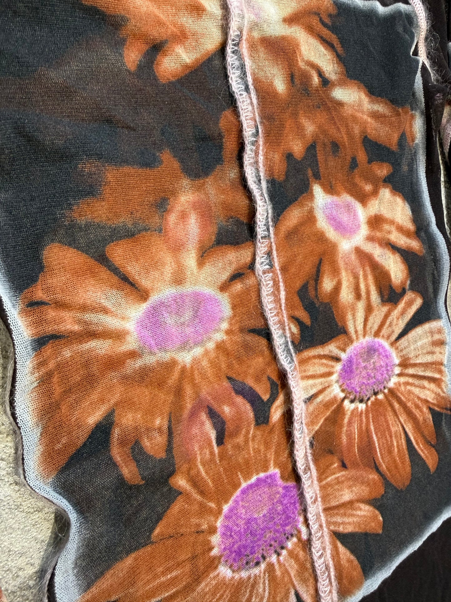 1990s Jean Paul Gaultier Daisy Floral Mesh Longsleeve