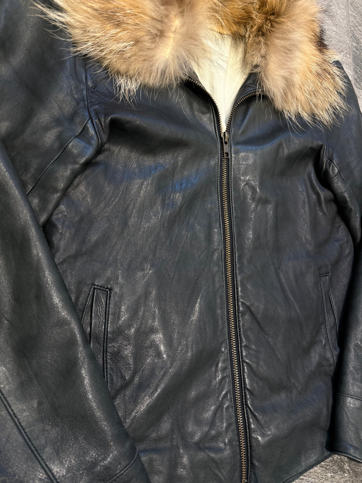 000’s Luva Tram Sheep Leather Fur Jacket (XS)