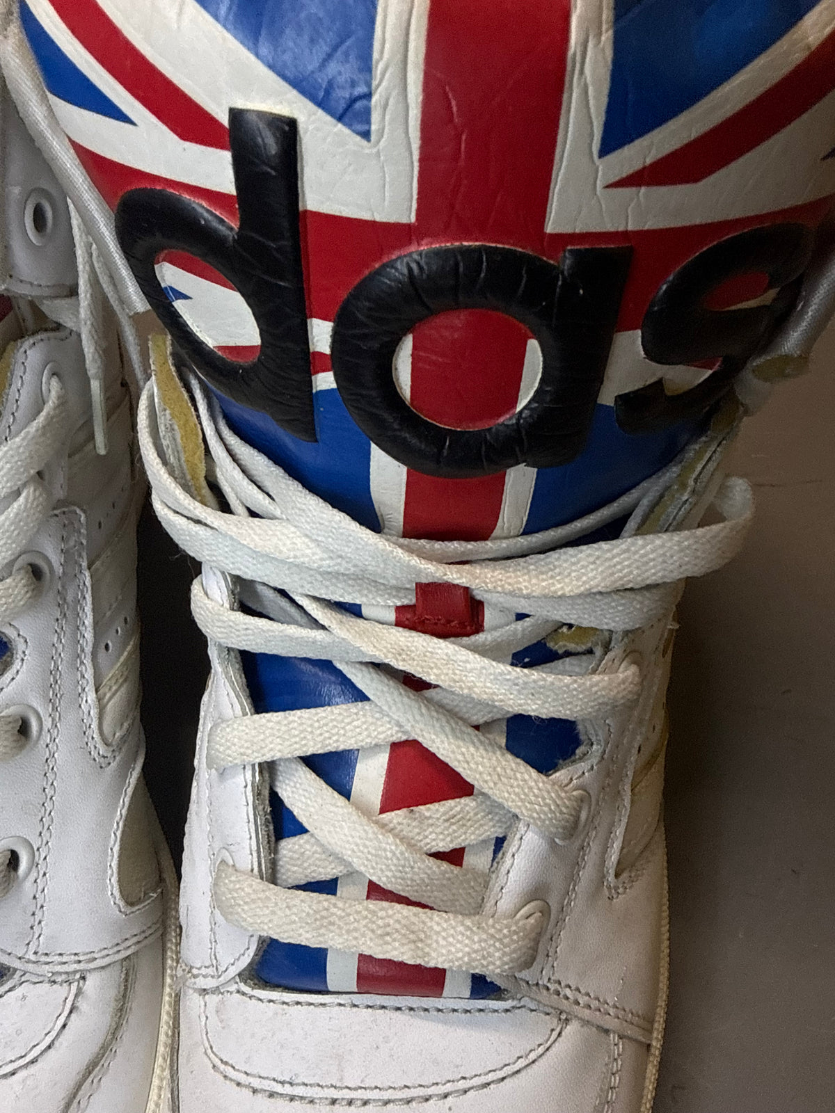 SS2014 Jeremy Scott x Adidas Union Jack High Tops (UK 11.5 - EU 46.5)
