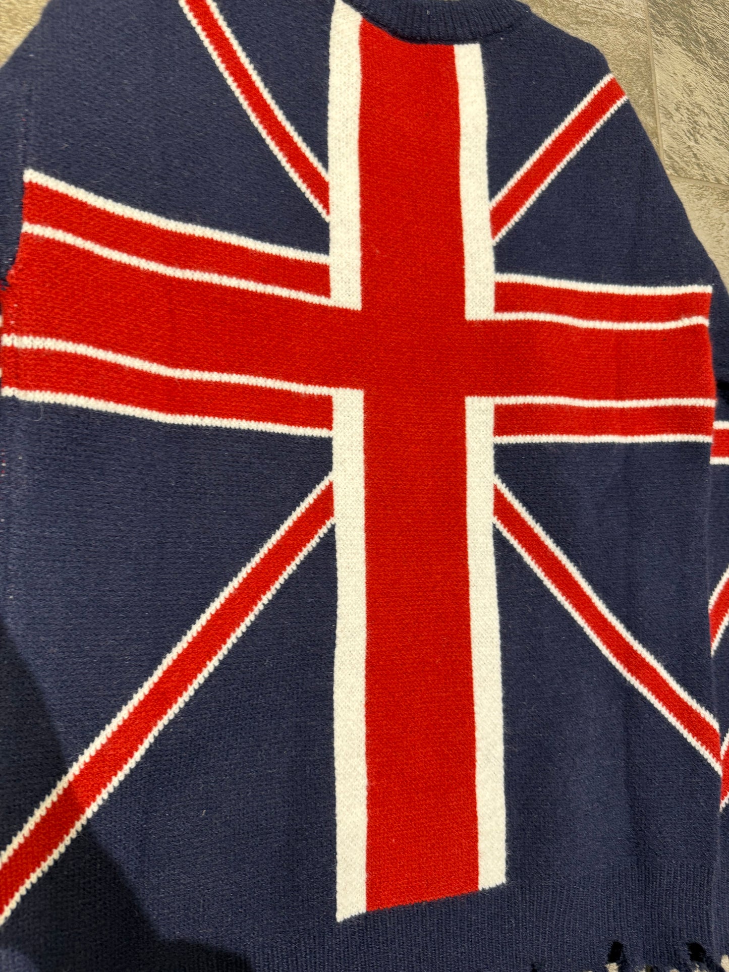 000’s Union Jack Distressed Jumper