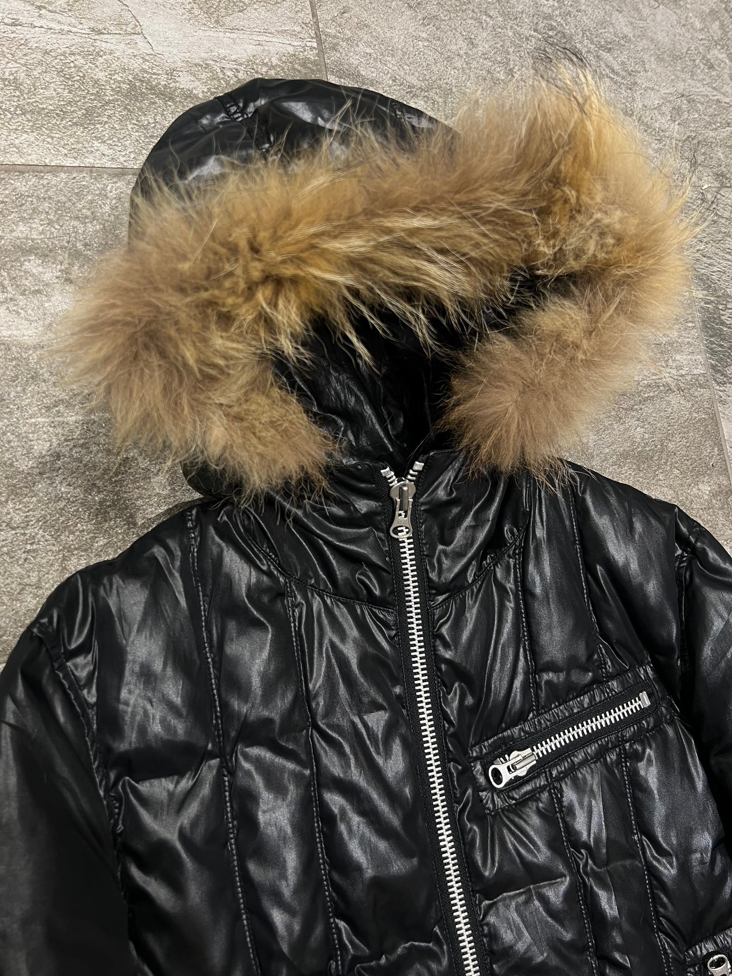 000’s Ikka Fur Hood Puffer (L)