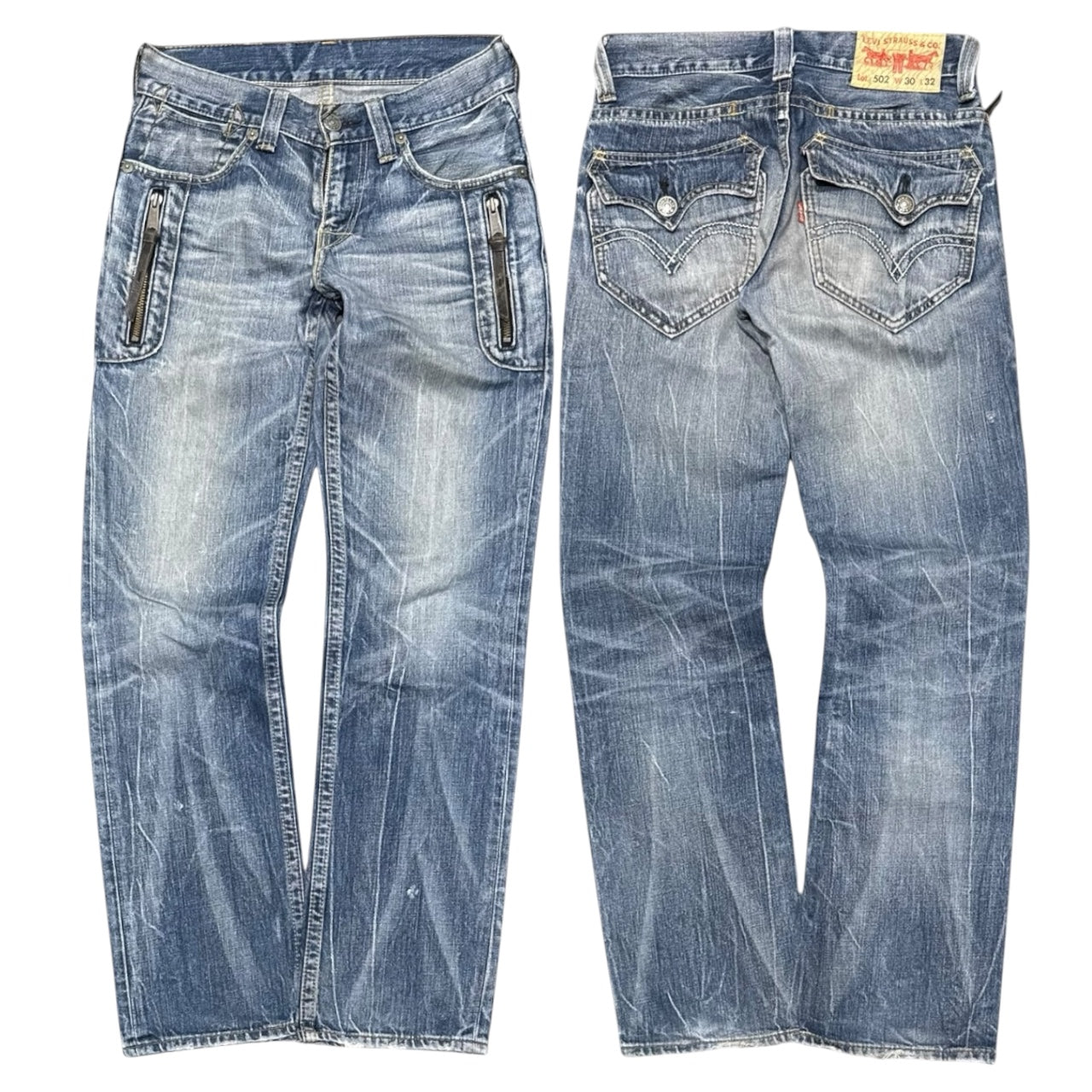 000’s Levi’s 502 Ghostwash Jeans (30”)