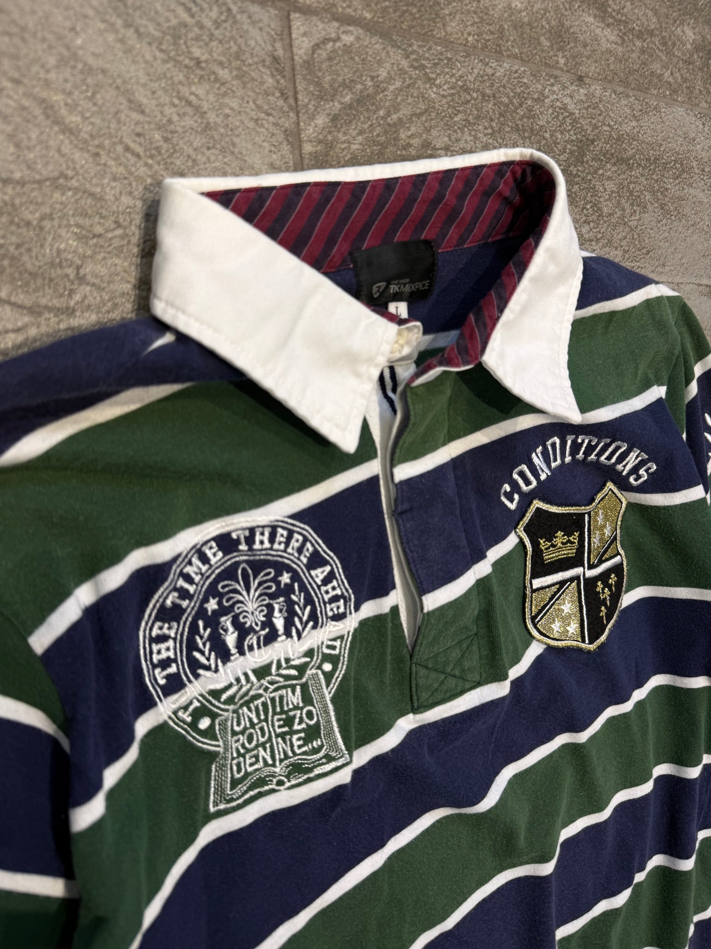 000’s Takeo Kikuchi Striped Polo (XS)
