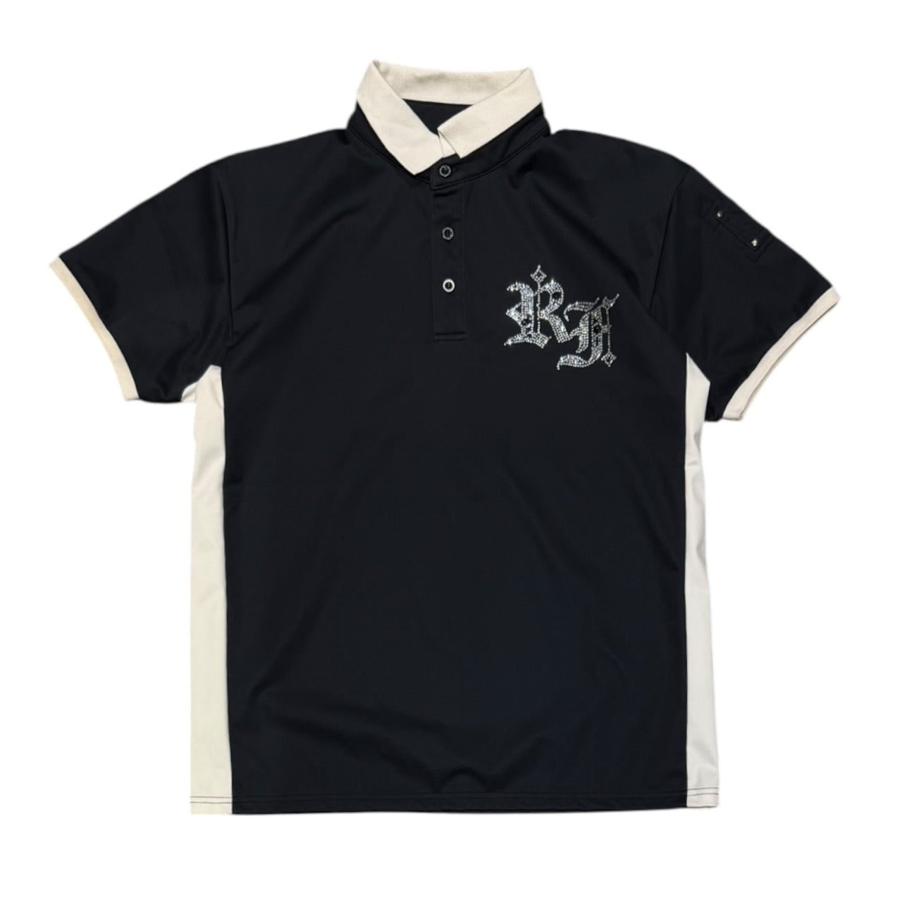 000’s Realface Rhinestone Skull Polo (L)