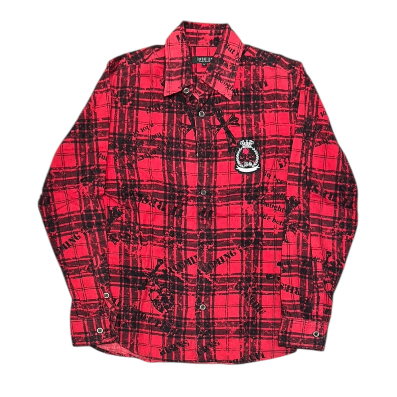 000’s Skull Checkered Flannel (L)