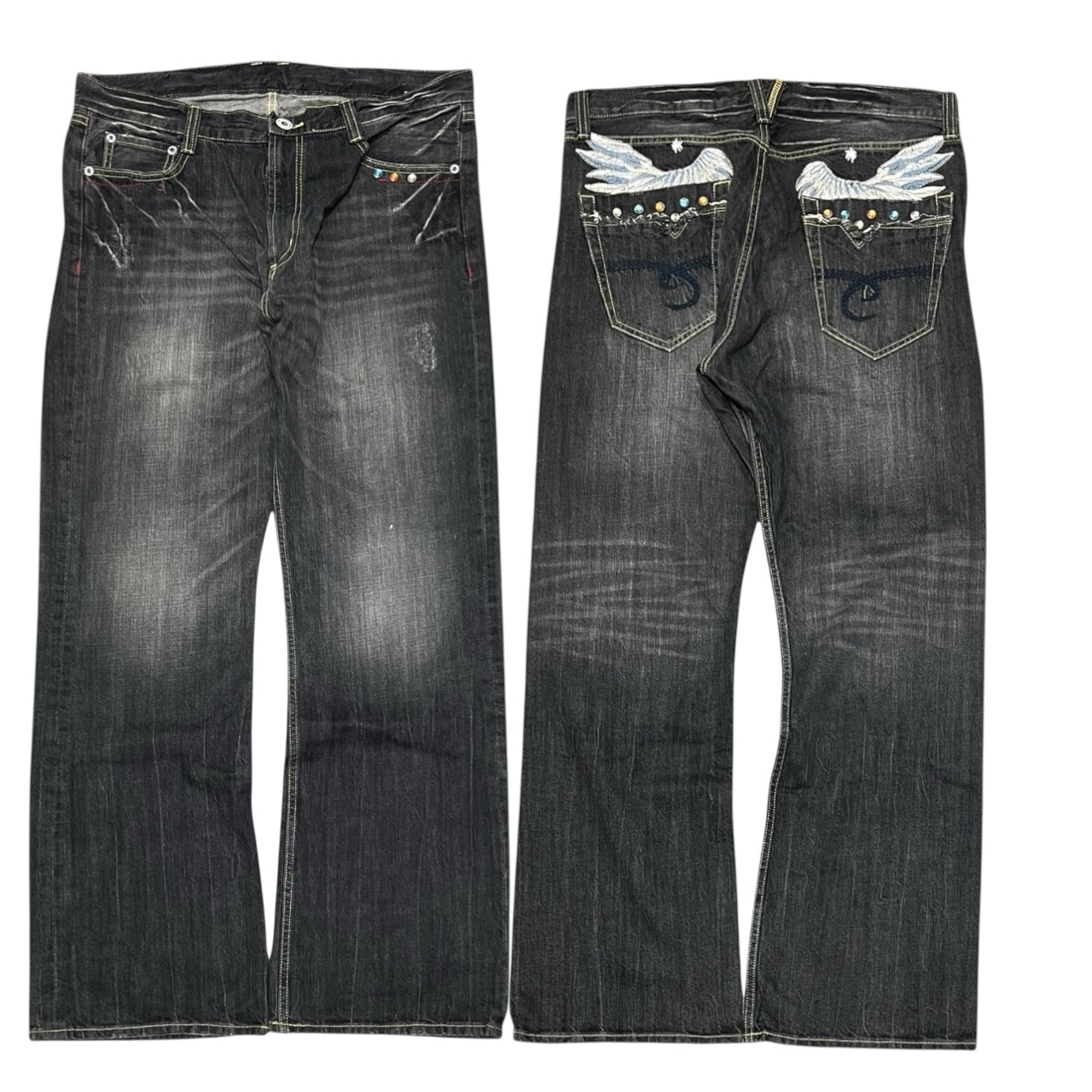 000’s Japanese Wing Baggy Jeans