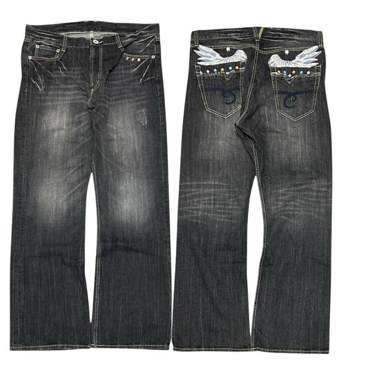 000’s Japanese Wing Baggy Jeans