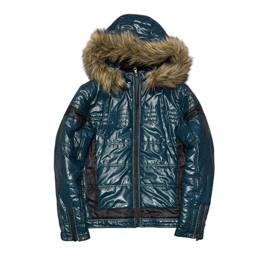 000’s Semantic Design Glossy Fur Puffer (L)