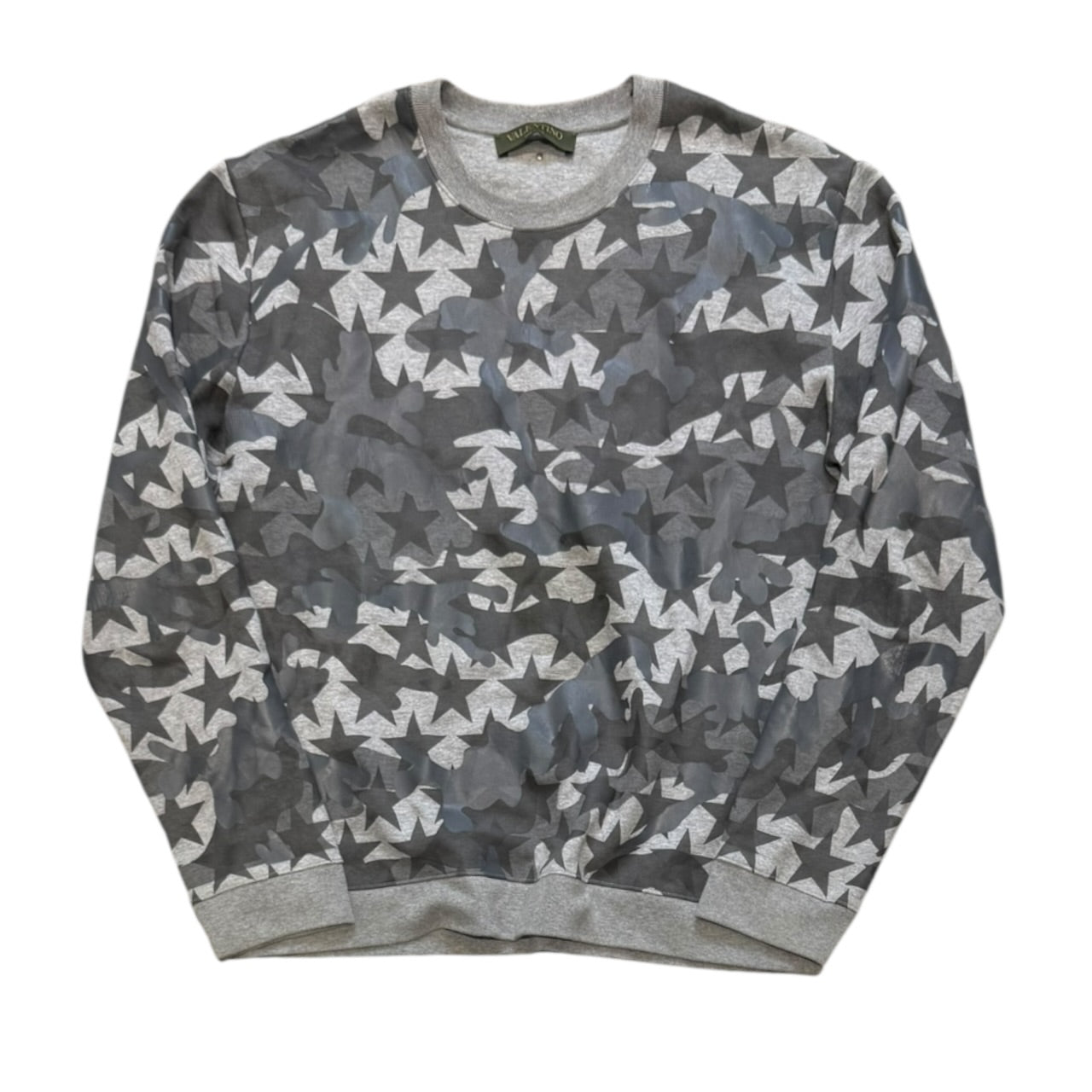 Valentino Camo Stars Print Jumper (M)