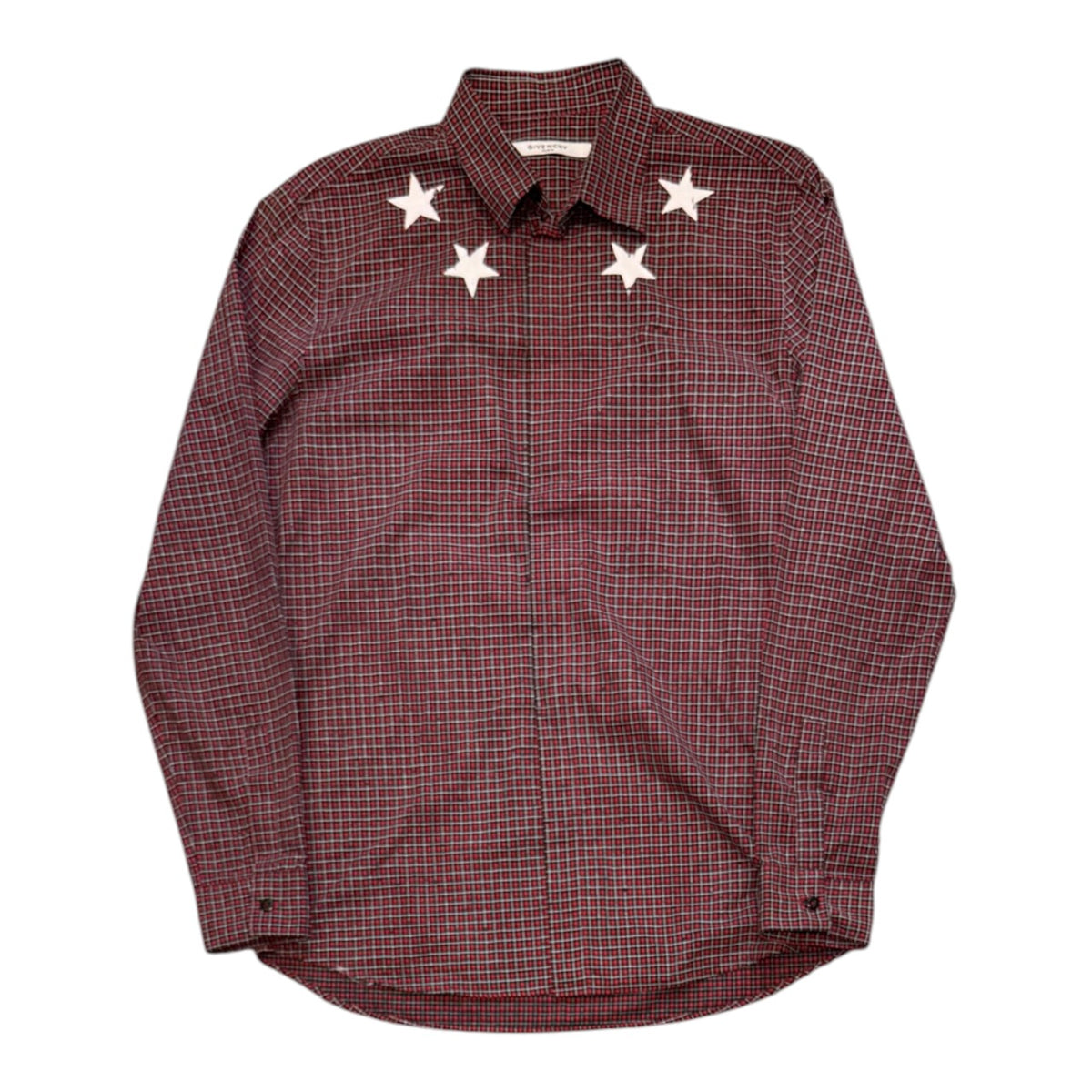 FW2016 Givenchy Plaid Distressed Stars Flannel (M)