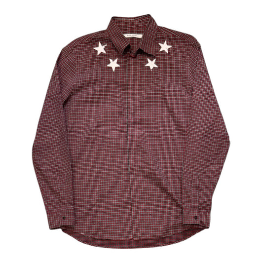 FW2016 Givenchy Plaid Distressed Stars Flannel (M)