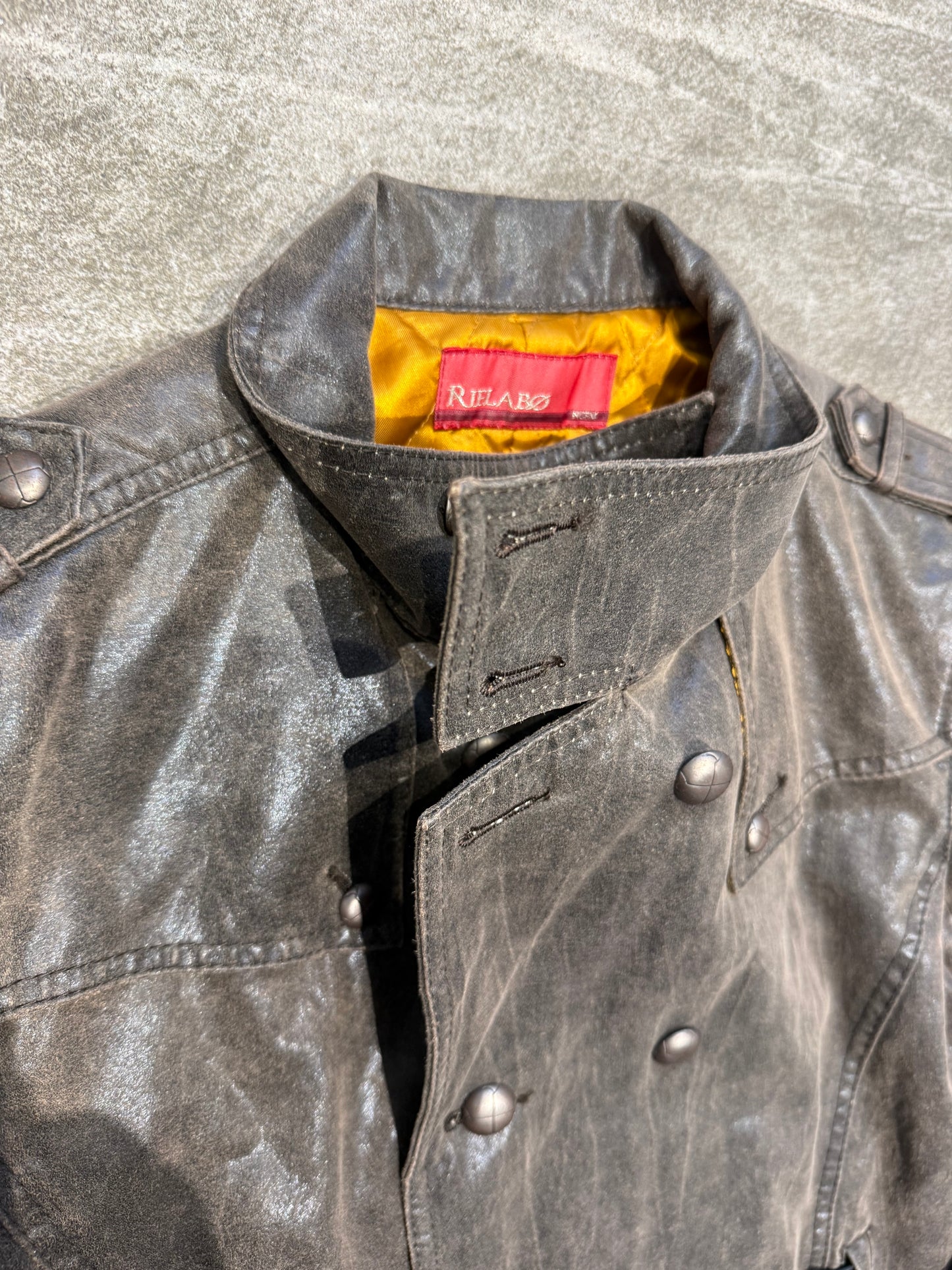 000’s Rielabo Leather Napoleon Jacket (S)