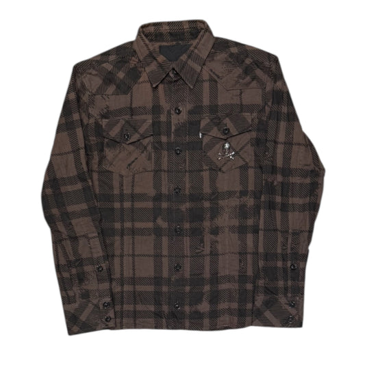 000’s Roen Skull Checkered Flannel (M)