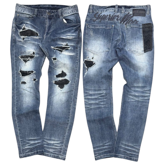 000’s MCD Patchwork Slim Fit Jeans (32”)