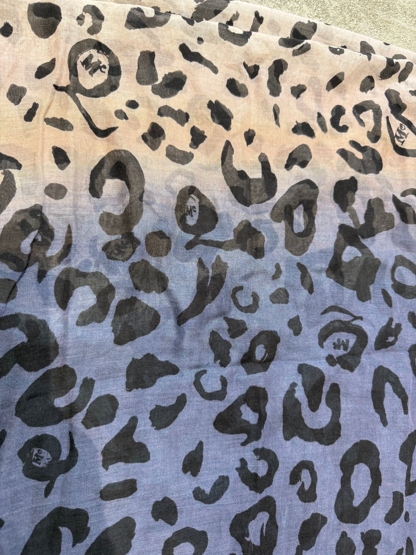 000’s Alexander McQueen Leopard Print Silk Scarf