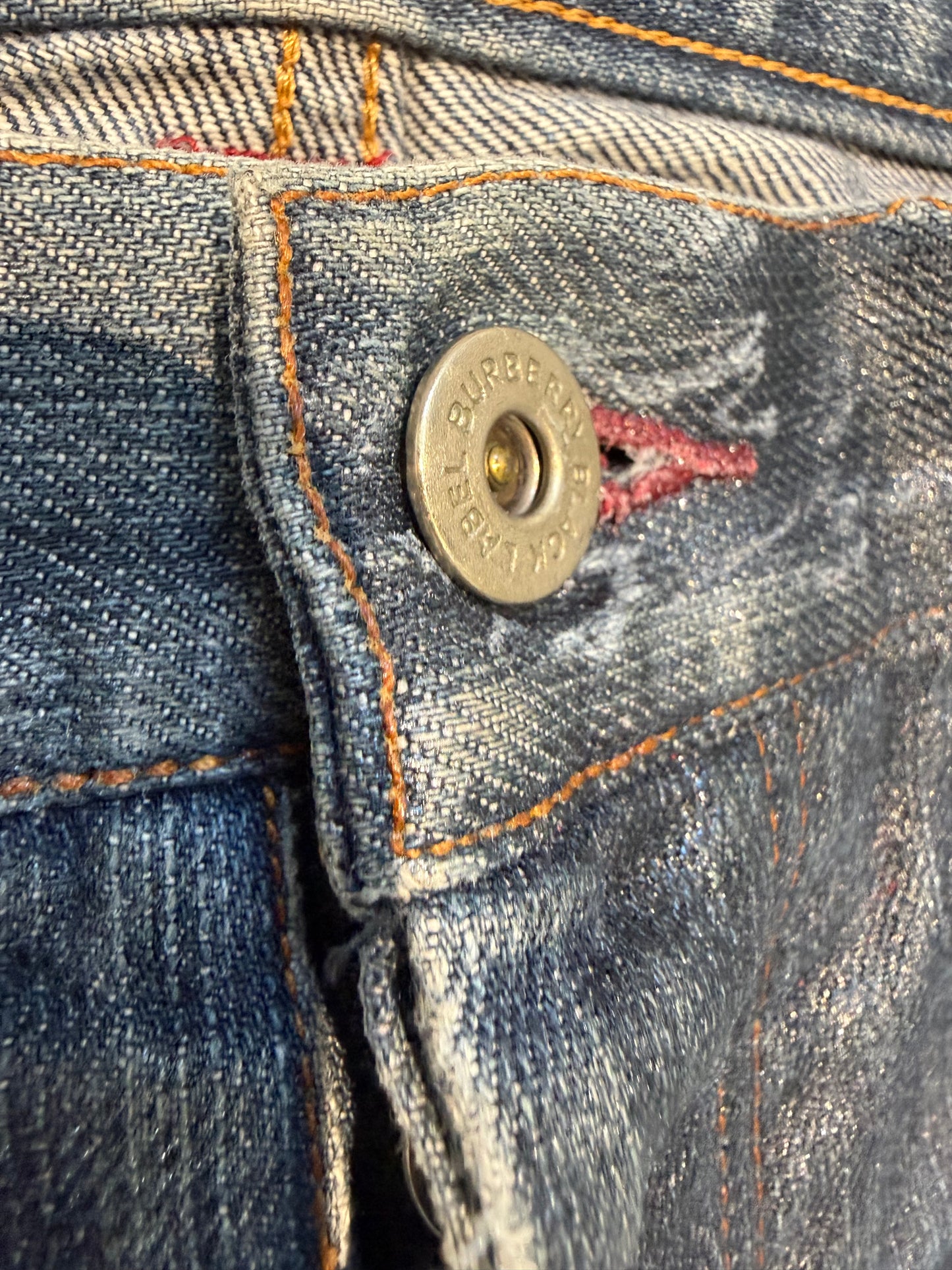 000’s Waxed Burberry Jeans (30”)