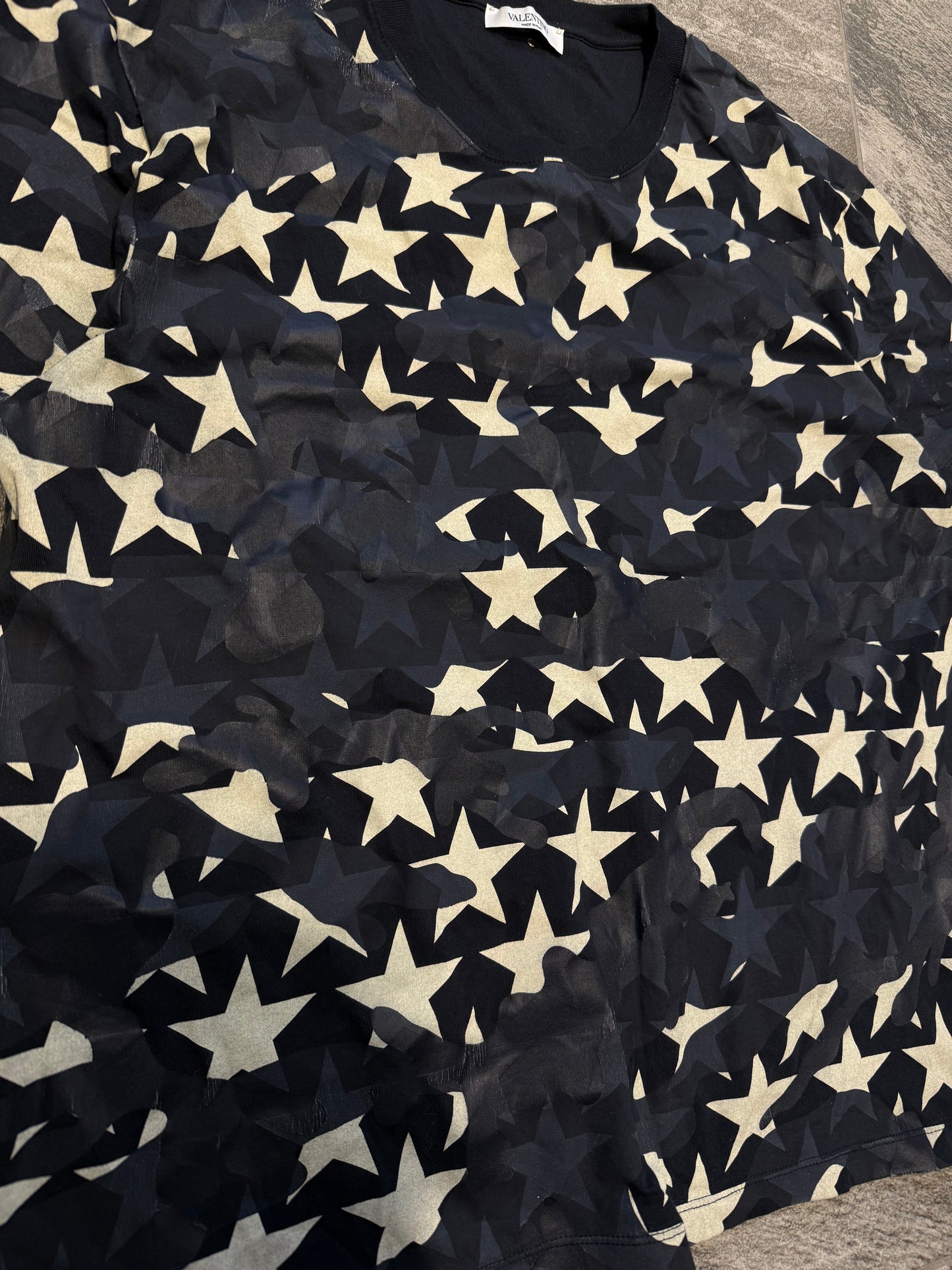 Valentino Garavani Studded Camo Stars Tee (M)