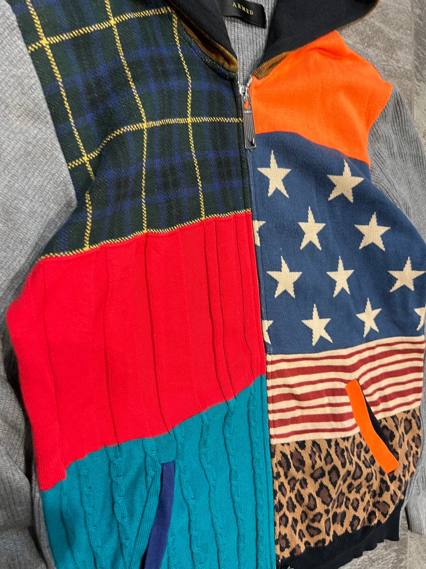 000’s Armed Patchwork Hoodie (S)