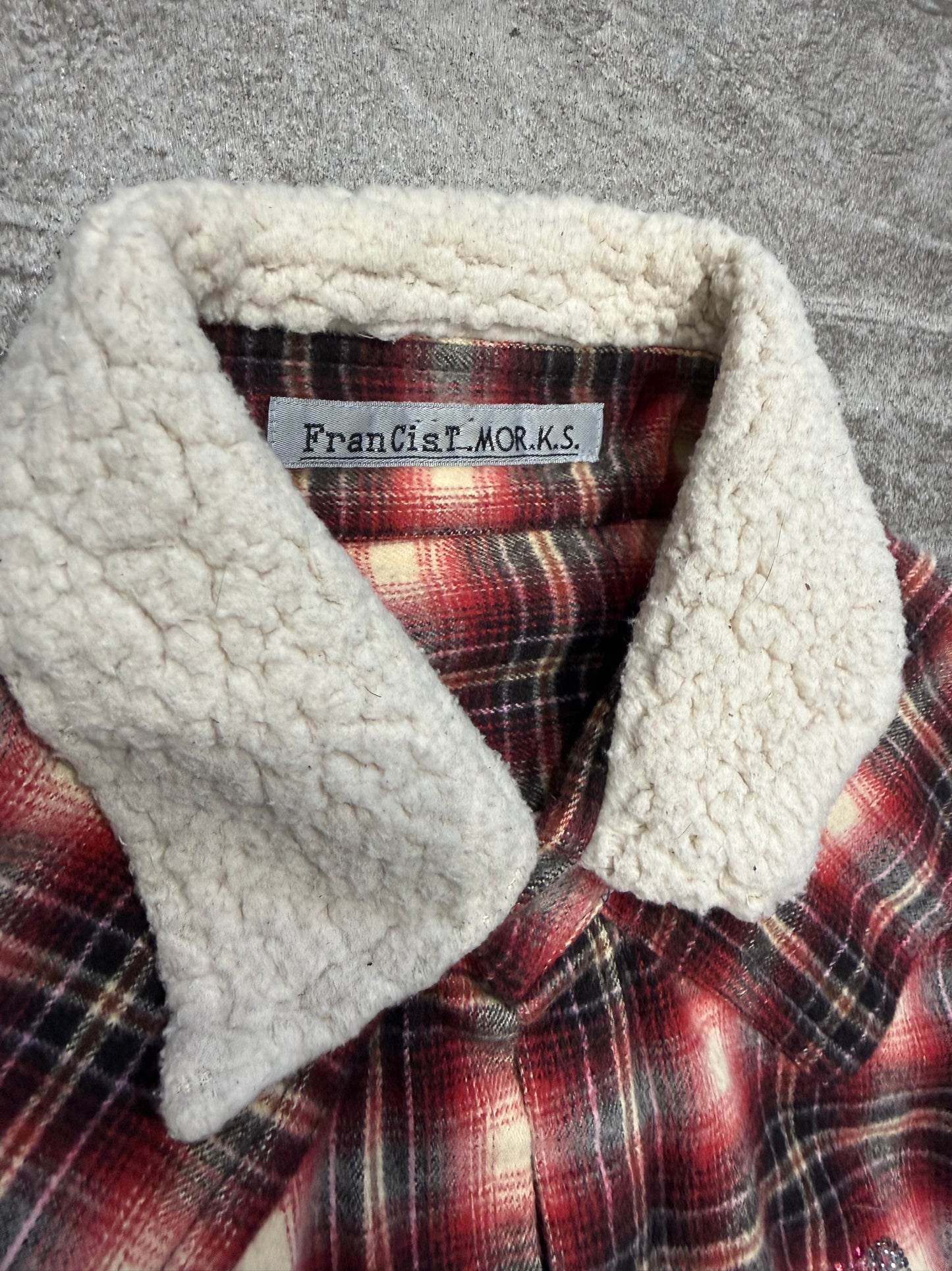 000’s Francist Morks Skull Flannel Shirt (S)