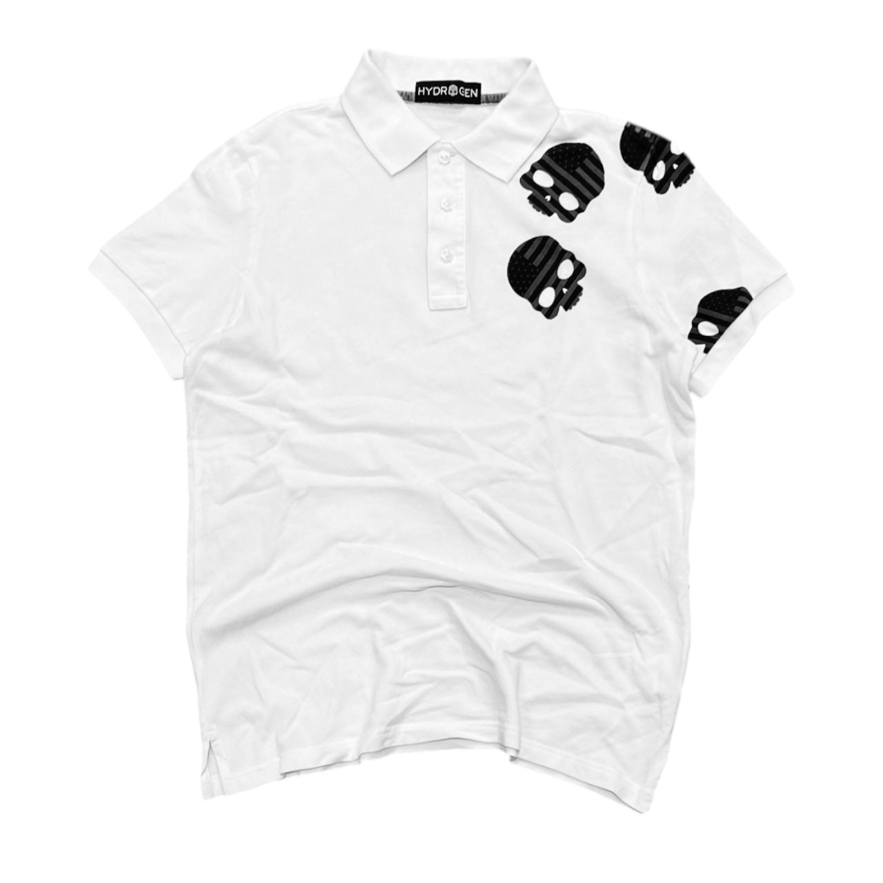 000’s Hydrogen USA Flag Skull Polo