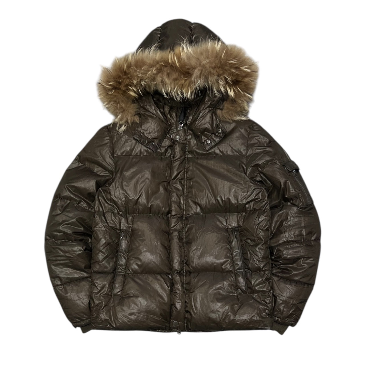 000’s Rage Blue Fur Hood Puffer (S)