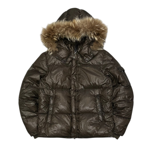 000’s Rage Blue Fur Hood Puffer (S)