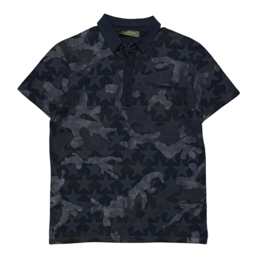 Valentino Garavani Studded Camo Stars Polo (XS)