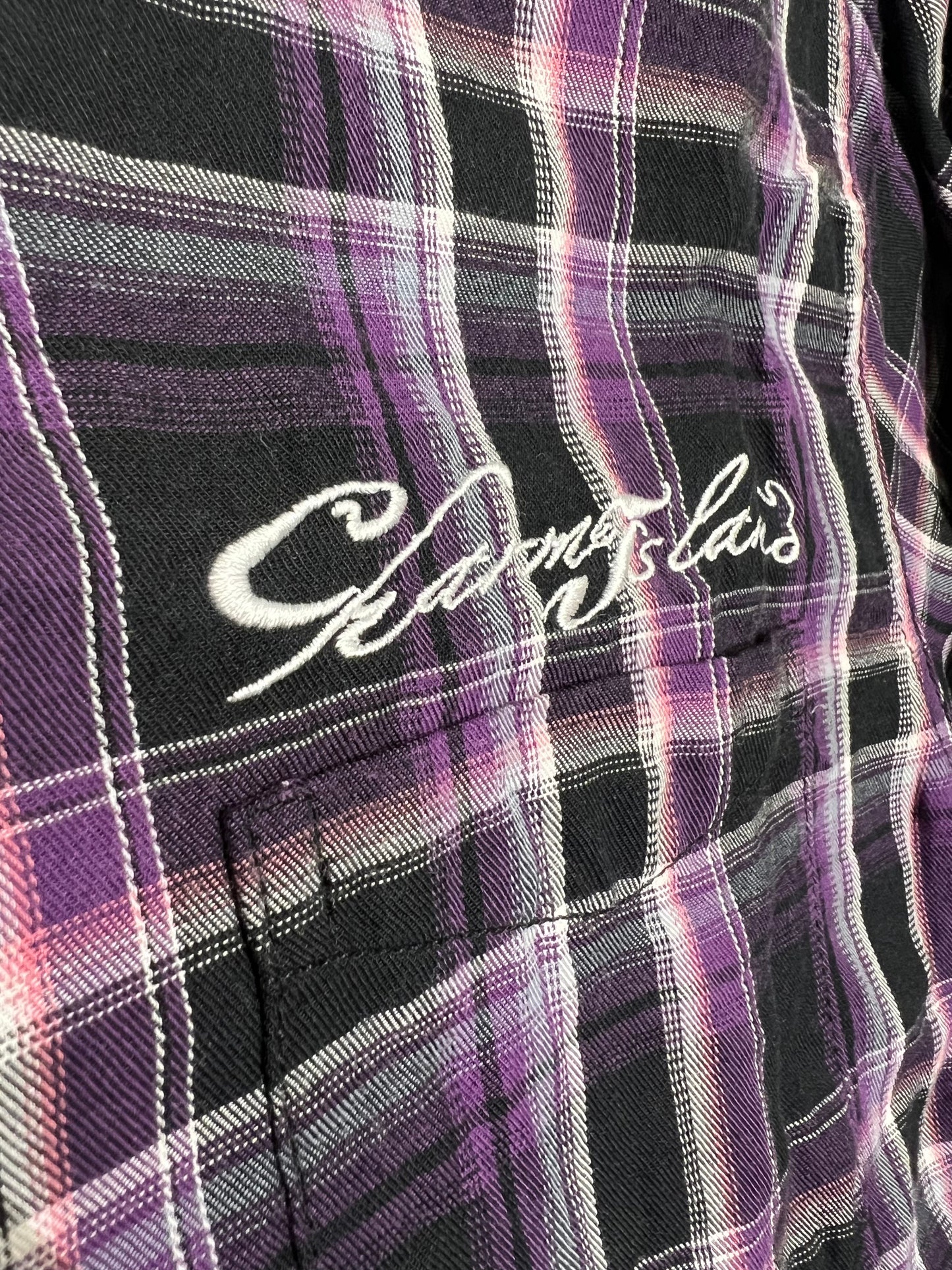 000’s Baraki Skull Checkered Flannel (L)