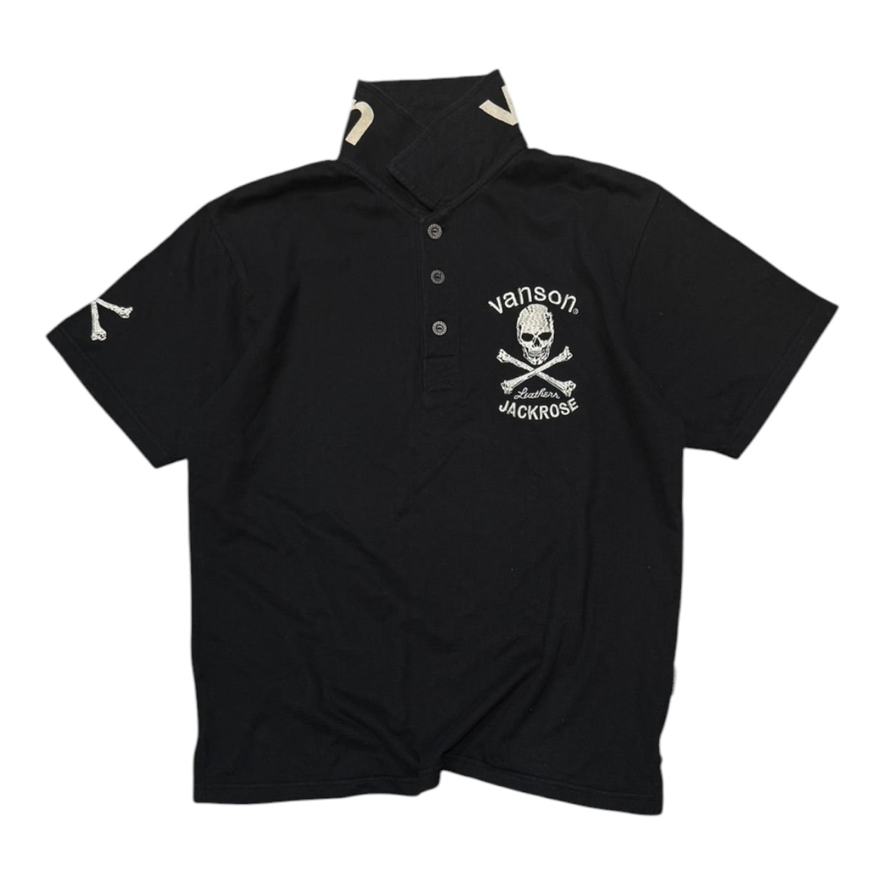 Vanson X Jackrose Skull Polo (M)