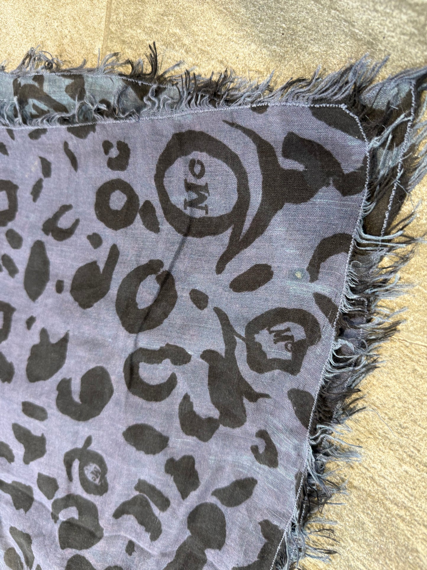 000’s Alexander McQueen Leopard Print Silk Scarf