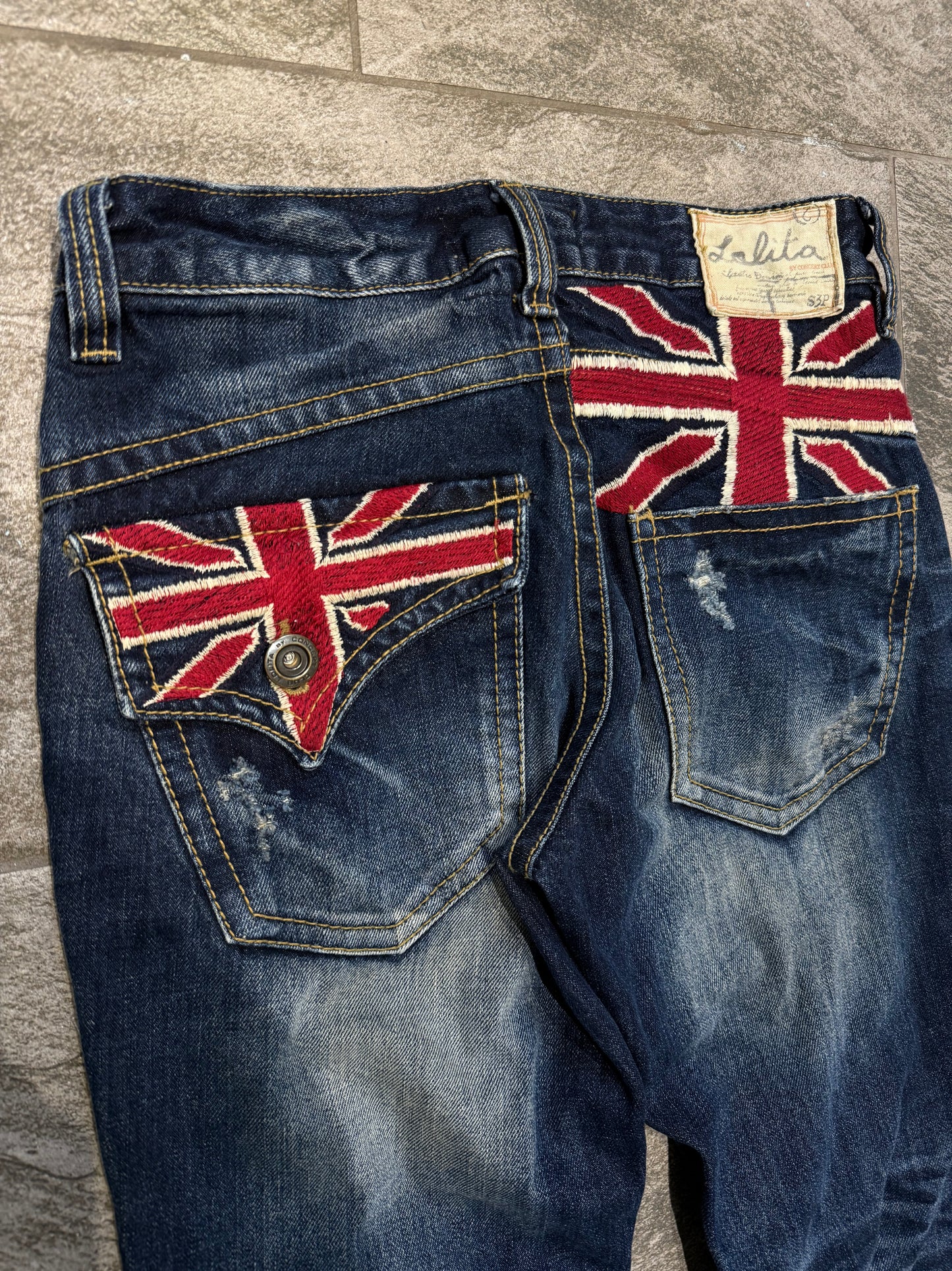 000’s Lolita Union Jack Jeans (28”)