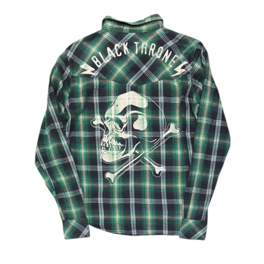 000’s Ideology Skull Flannel Shirt (S)