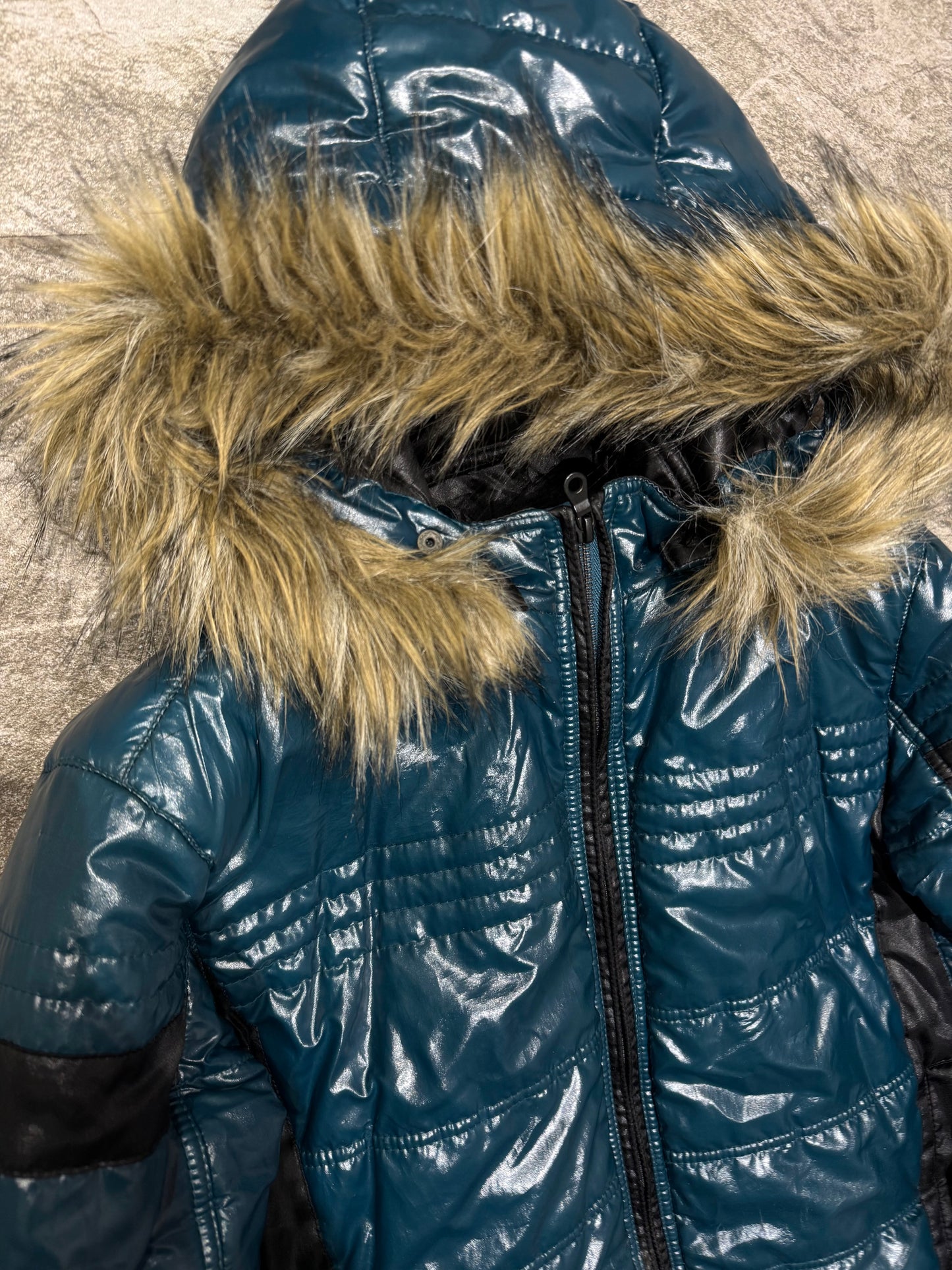 000’s Semantic Design Glossy Fur Puffer (L)