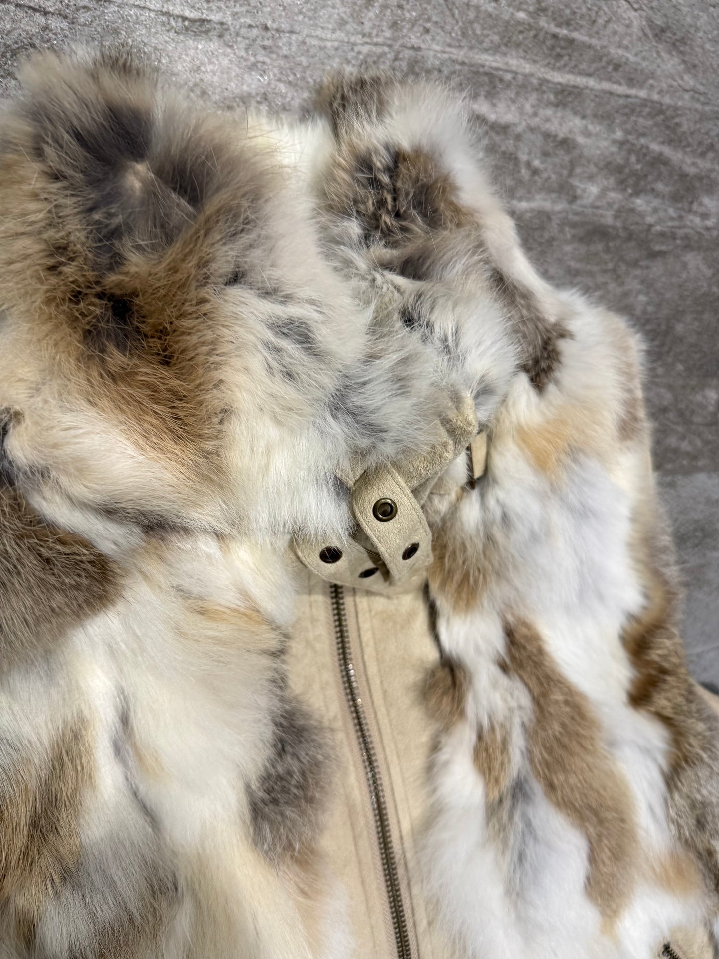 000’s Back Number Rabbit Fur Vest  (S)