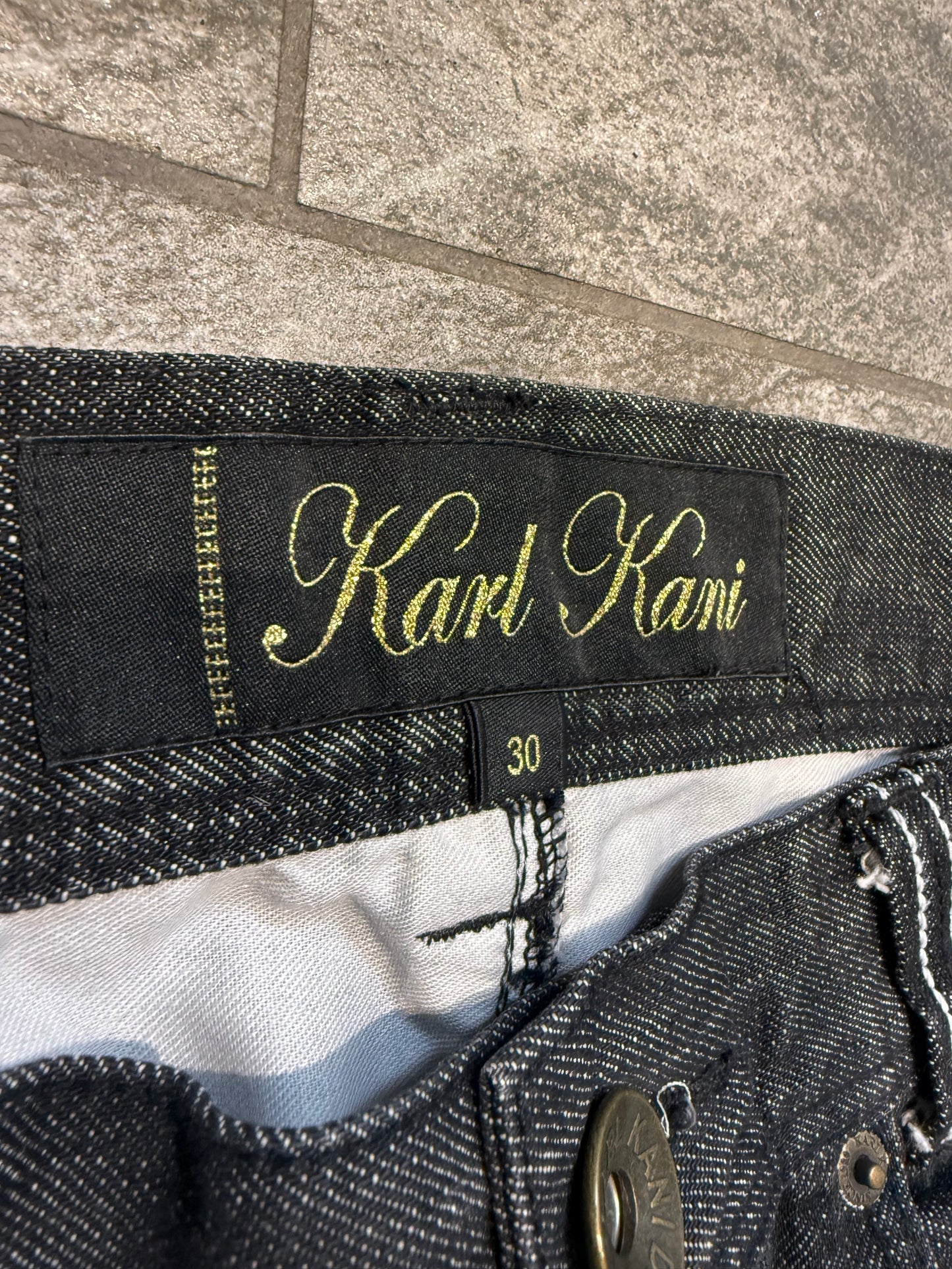 000’s Karl Kani Bootcut Embroidered Jeans (30”)