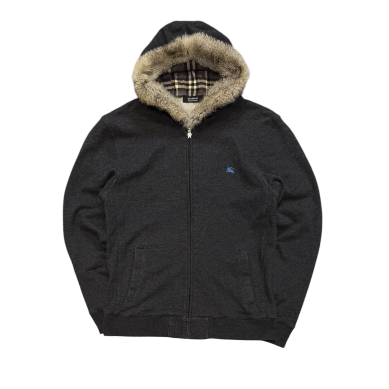 000’s Burberry Fur Hoodie (M)