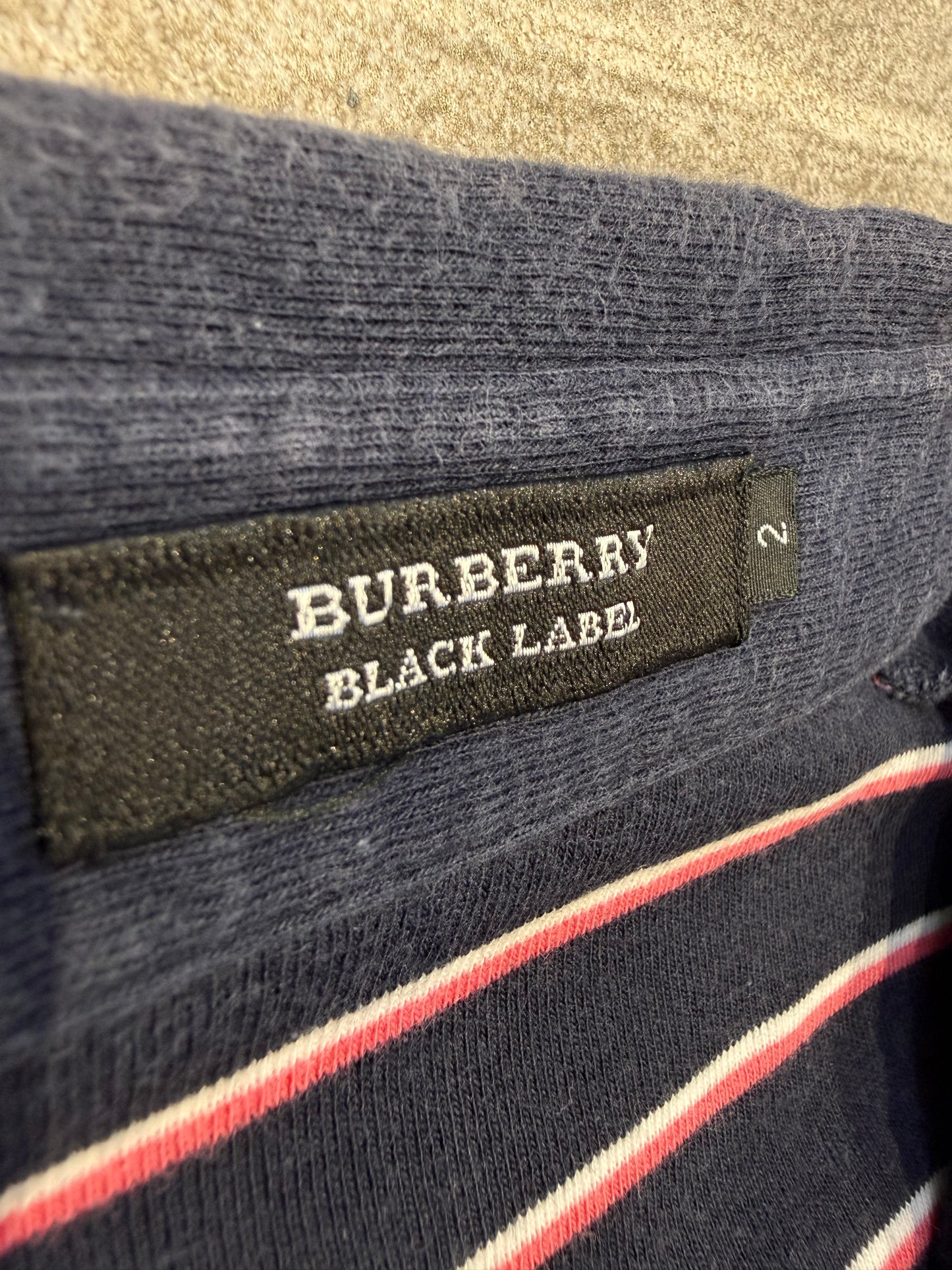 000’s Burberry Striped Polo (S)