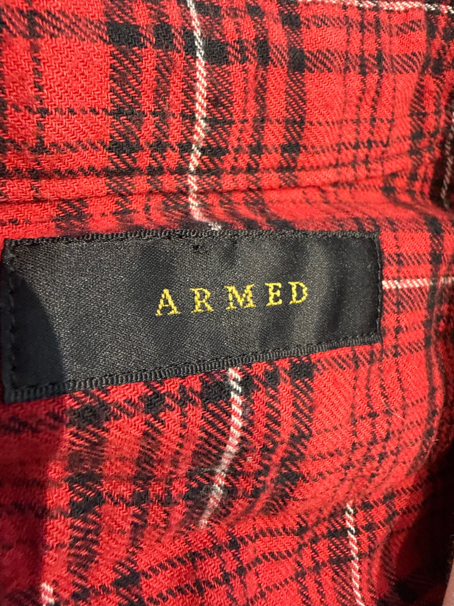 000’s Armed Double Collar Plaid Flannel (S)