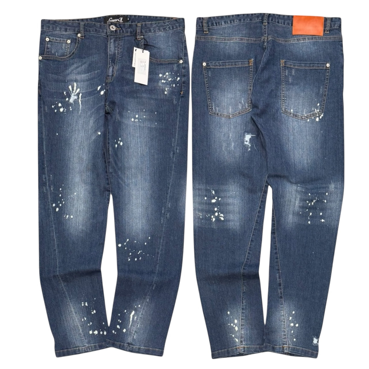 Cavari A Paint Splatter Jeans (33”)