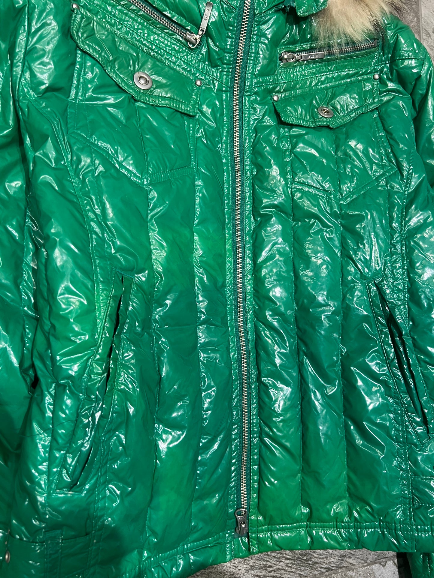 000’s ASM Glossy Fur Hood Puffer