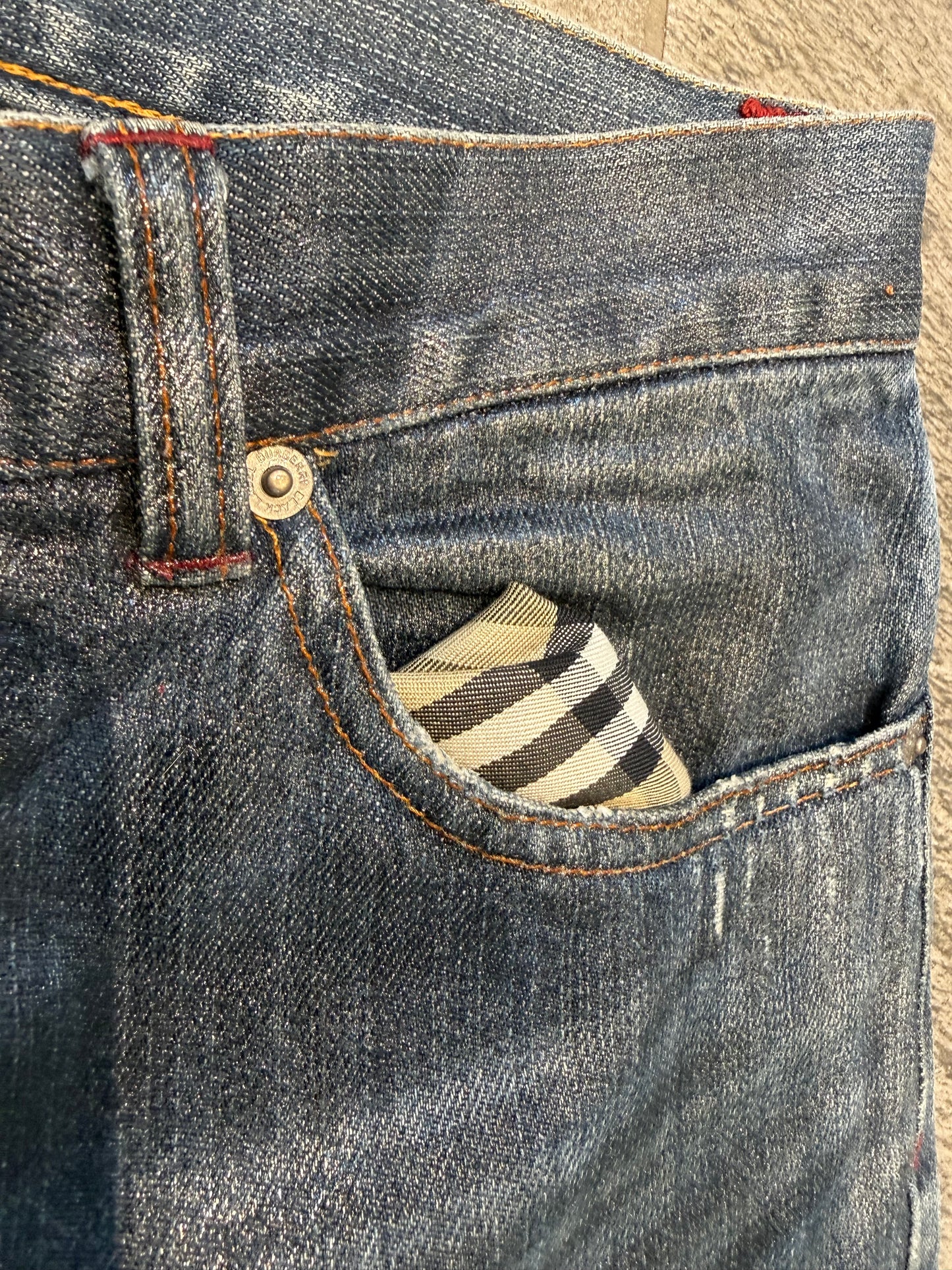 000’s Waxed Burberry Jeans (30”)