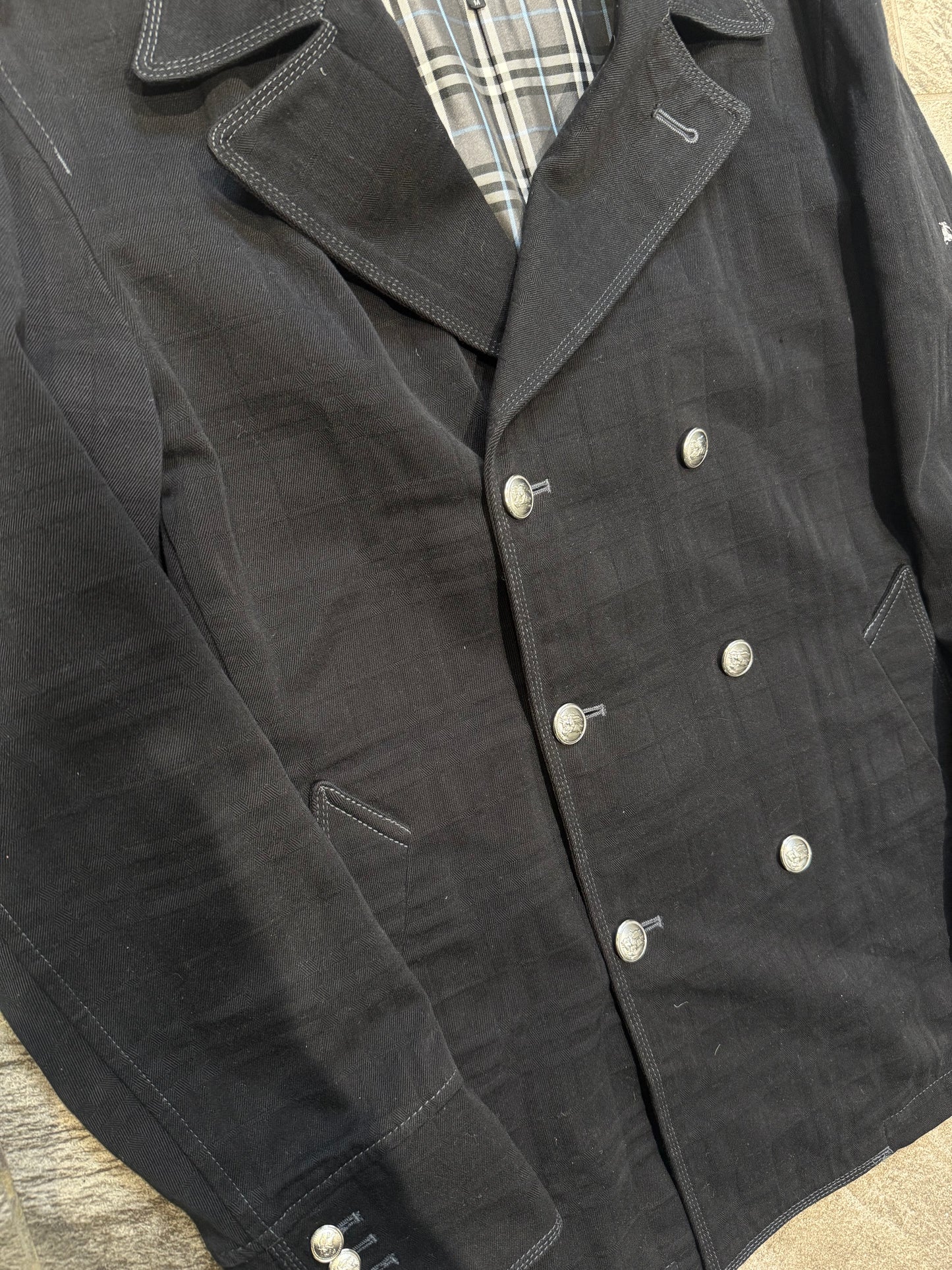 000’s Burberry Novacheck Napoleon Coat (M)