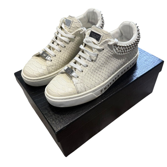 Philipp Plein “Clarke” Python Skin Studded Low Top Trainers (EU41 - UK 7)