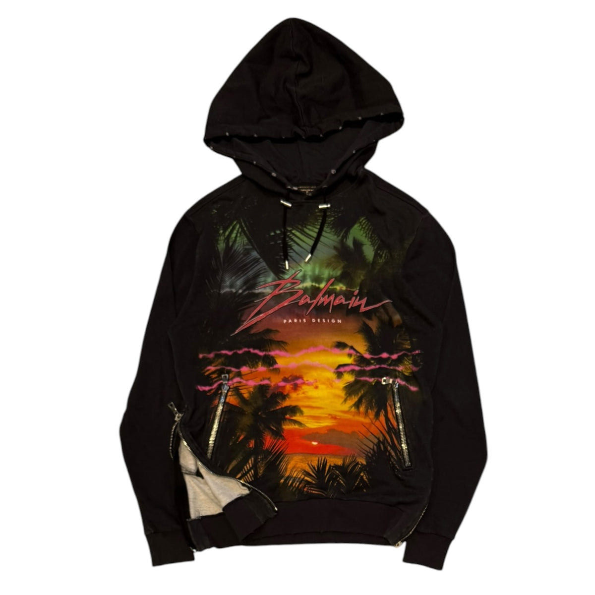 Balmain Exclusive Palm Zip Hoodie (S)