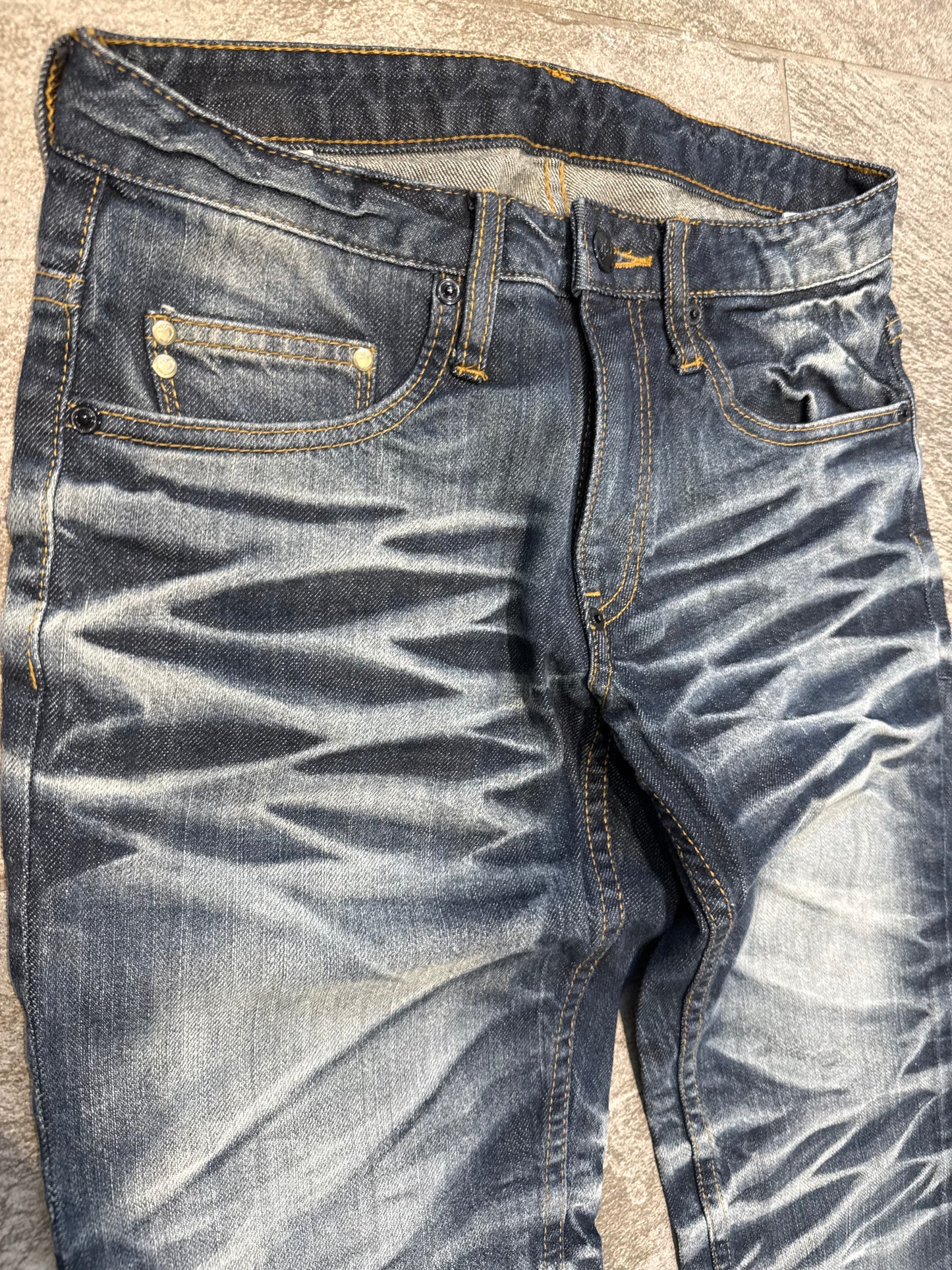 000’s Steer Blue Whiskered Jeans (28”)