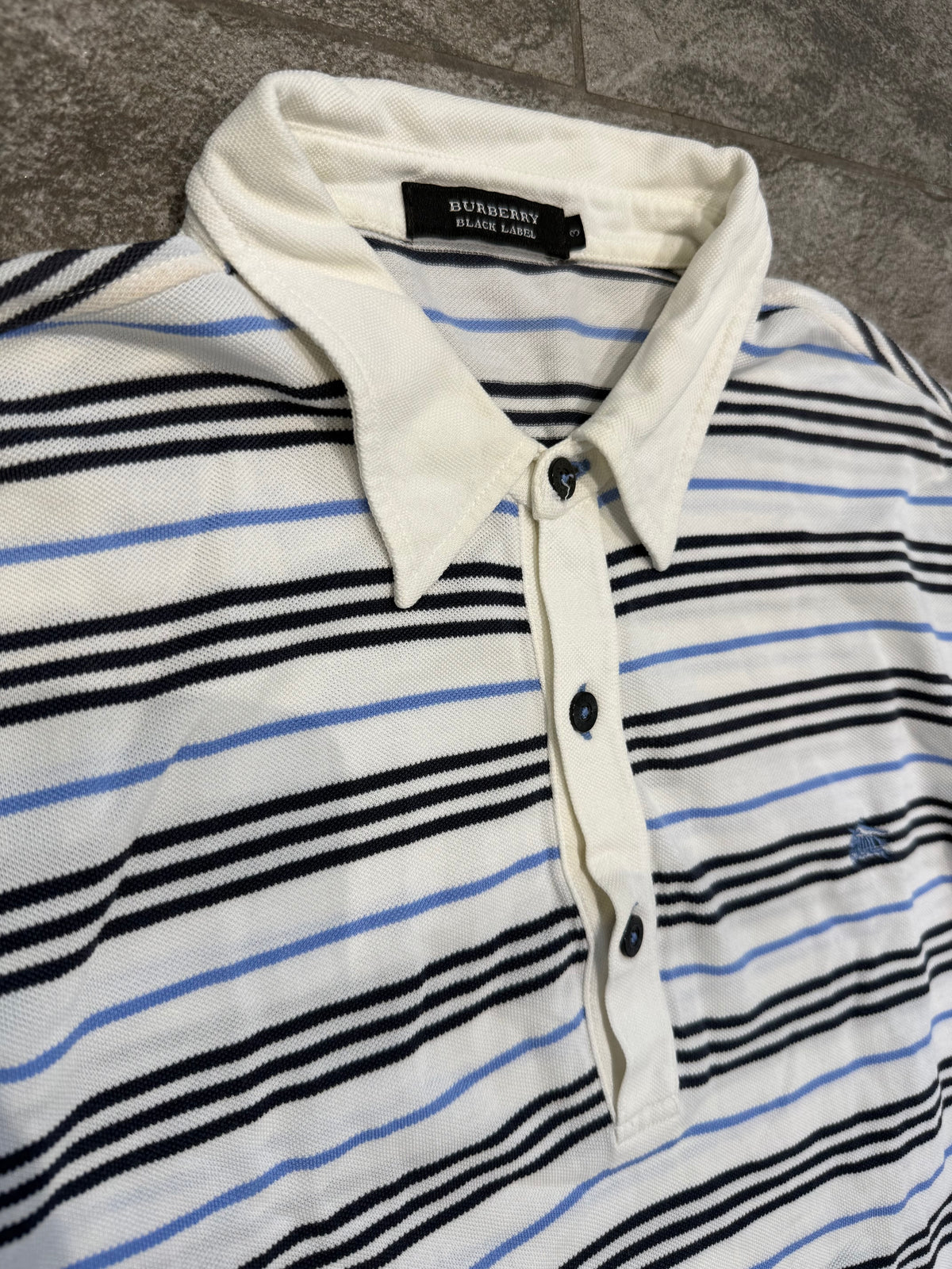 000’s Burberry Striped Polo (M)