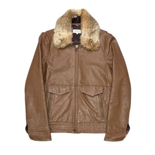 000’s Hiromichi Fur Collar Leather Jacket (M)