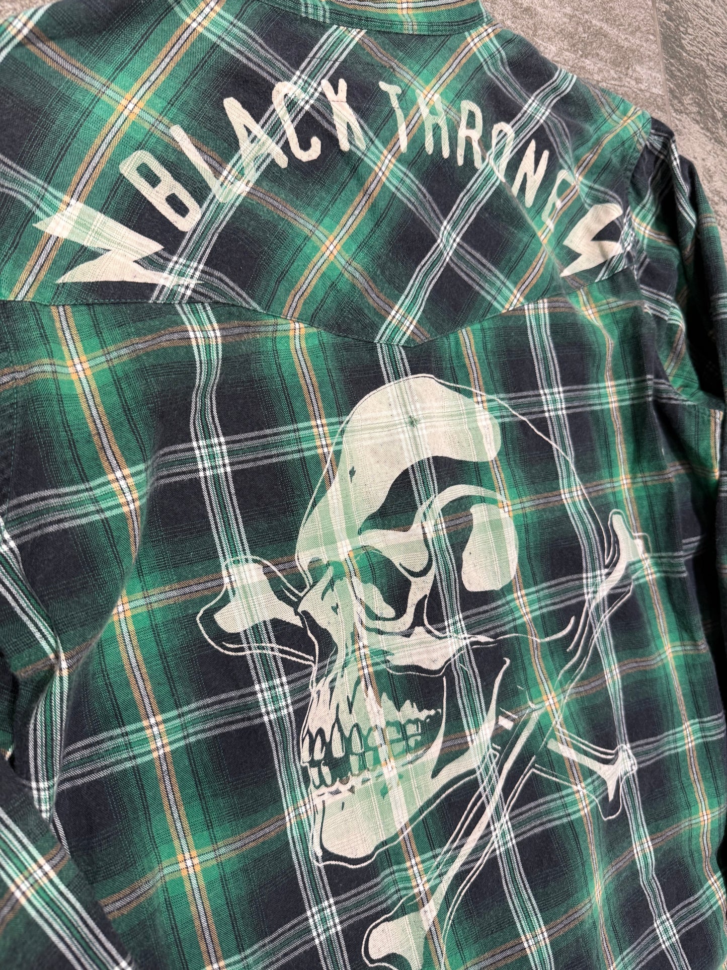 000’s Ideology Skull Flannel Shirt (S)