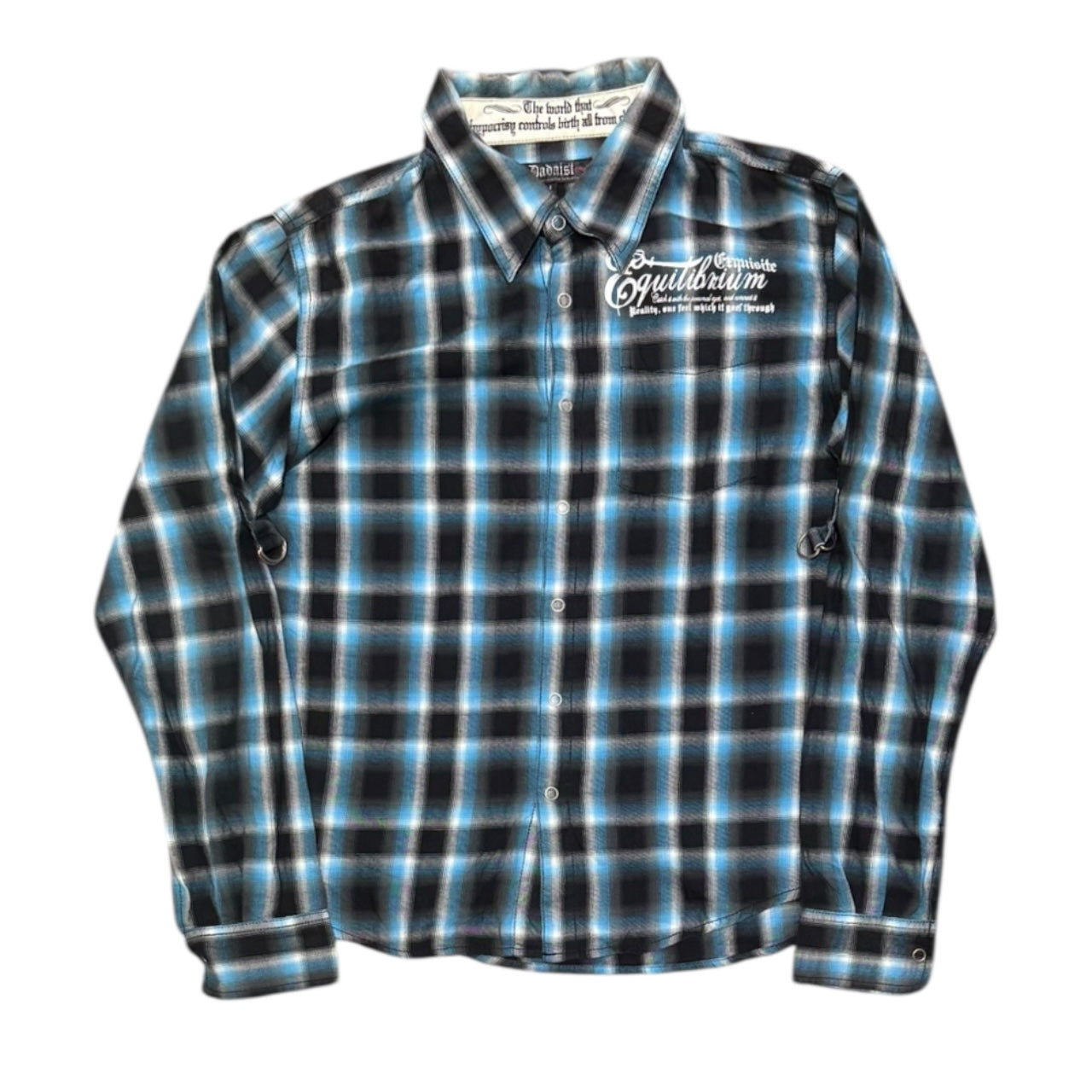 000’s Dadaist Union Jack Check Flannel Shirt (S)
