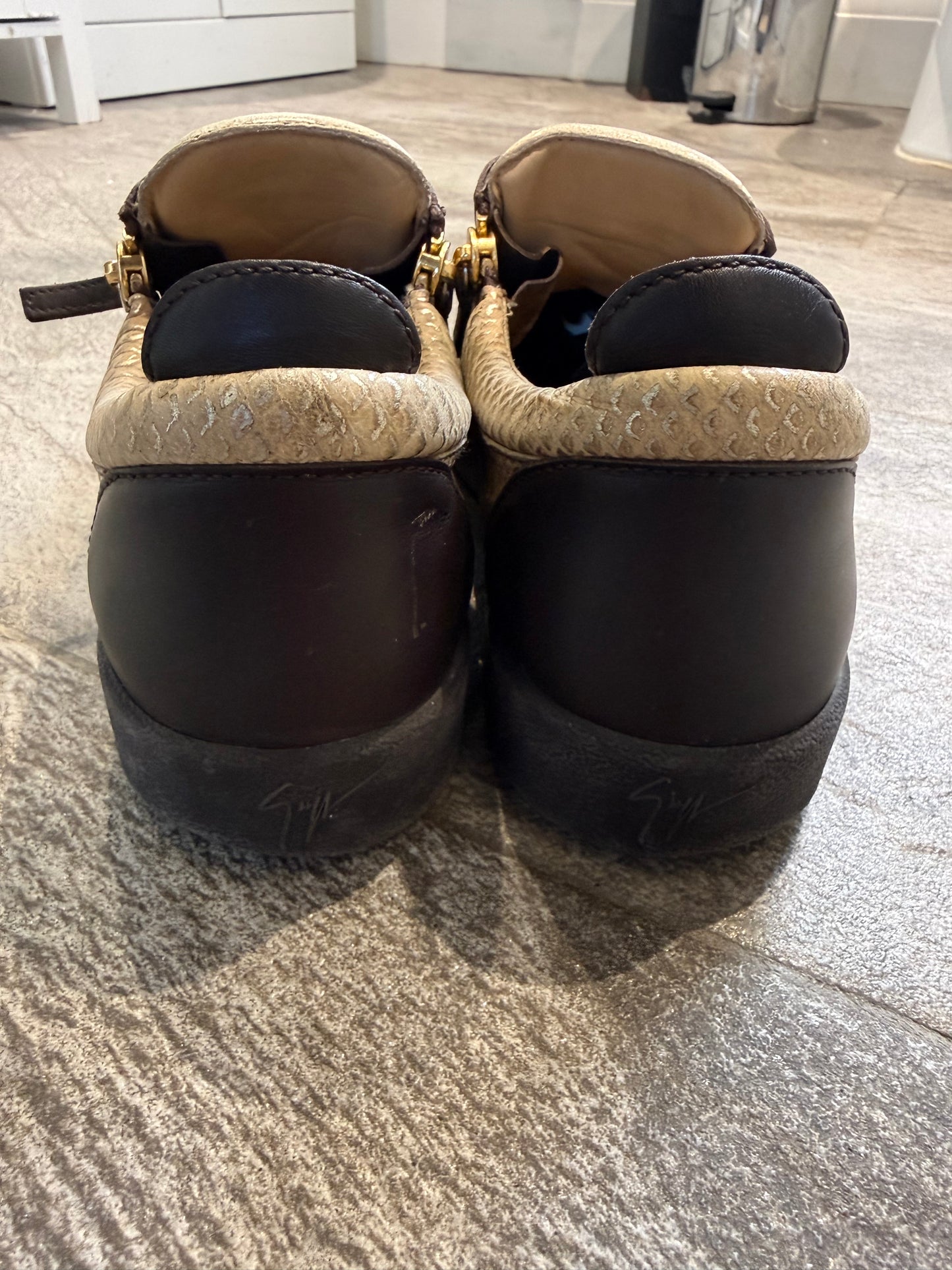 Giueseppe Zanotti Snakeskin Low Tops (EU 44 - UK 10)